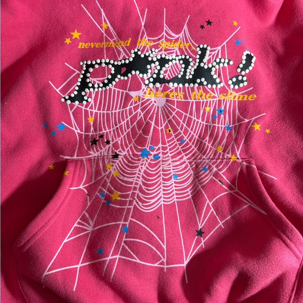 Pink Graphic Hoodie with Web Design